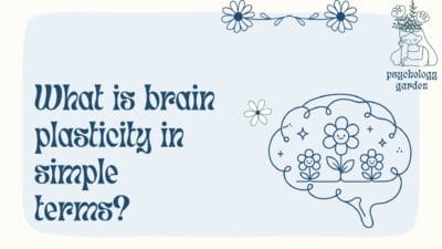 brain plasticity doodle with flowers inside a brain